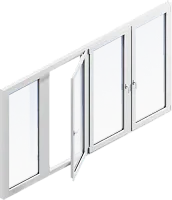 Прямой балкон с теплым остеклением