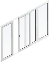 Прямой балкон с холодным остеклением