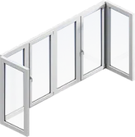 П-образный балкон с теплым остеклением